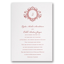 White Shimmer Wedding Invitation Card