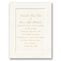 Ecru Classic Folder Wedding Invitation