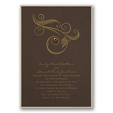 Espresso Layered Wedding Invitation