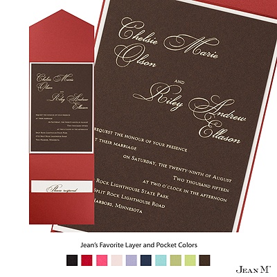 Espresso Layered Invitation with Pocket