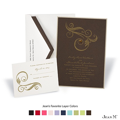 Espresso Layered Invitation