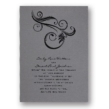 Pewter Wedding Invitation Card