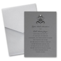 Pewter Invitation Card with Pocket
