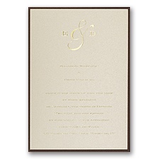 Champagne Shimmer Layered Wedding Invitation