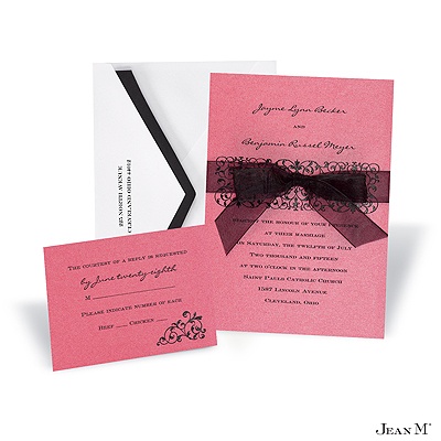 Hot Pink Shimmer Invitation Card