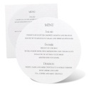 Round Menu Card - White Shimmer