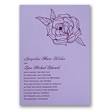 Orchid Wedding Invitation Card