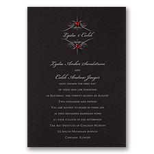 Black Wedding Invitation Card