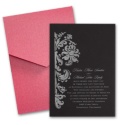 Black Invitation Card with Pocket