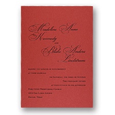 Red Shimmer Wedding Invitation Card