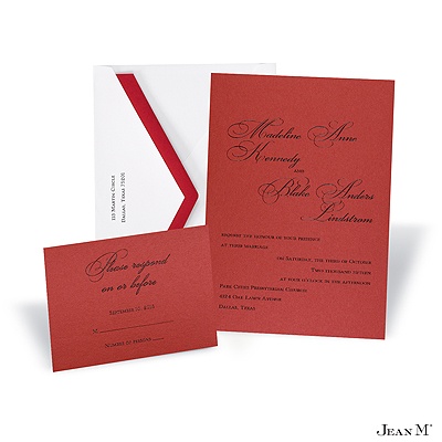Red Shimmer Invitation Card