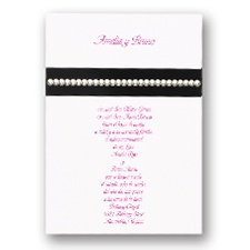 Black and Bling Wedding Invitation