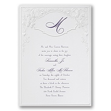 Opulent Monogram Wedding Invitation