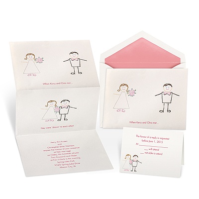 Whimsical Couple Wedding Invitation