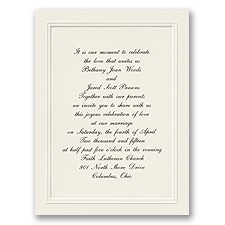 White Double Frame Wedding Invitation