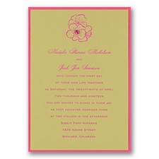 Olive Layered Wedding Invitation