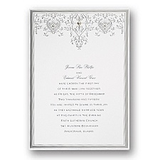 Silver Elegance Wedding Invitation