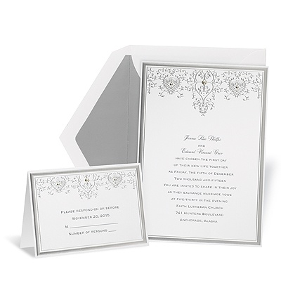 Silver Elegance Wedding Invitation
