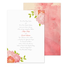 Watercolor Roses Wedding Invitation