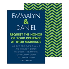 Chevron Type Wedding Invitation