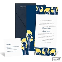 Yellow Poppies Wedding Invitation