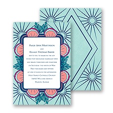 Deco Border Wedding Invitation