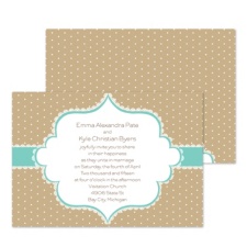 Dotted Crest Wedding Invitation