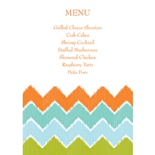 Fresh Chevron Menu Card