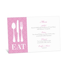 Time to Eat Menu Card - Bubble Gum