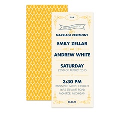 Classic Type Wedding Invitation - Marigold