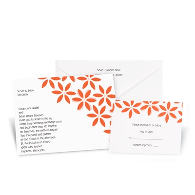 Orange Blossoms Wedding Invitation