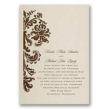 Champagne Shimmer Wedding Invitation Card