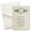 Champagne Shimmer Invitation Card with Pocket