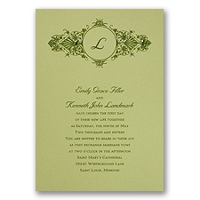 Olive Wedding Invitation Card