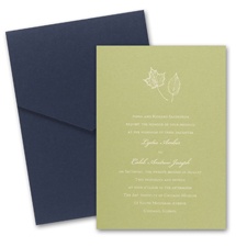 Olive Pocket Wedding Invitation Card