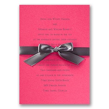 Fuchsia Wedding Invitation Card