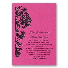 Fuchsia Wedding Invitation Card