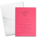 Fuchsia Invitation Card with Pocket
