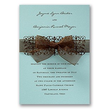 Aqua Wedding Invitation