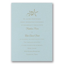 Aqua Wedding Invitation