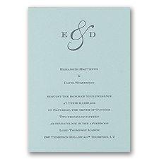 Aqua Wedding Invitation