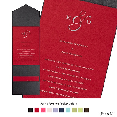 Merlot Invitation Card with Pocket