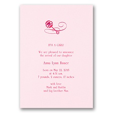 Sweet Toy Baby Announcement