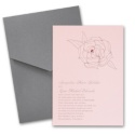 Princess Pink Invitation Card with Pocket
