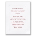White Classic Panel Wedding Invitation