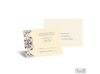 Vine Monogram Response Card and Envelope - Ecru