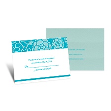 Rustic Flowers Response Card and Envelope - Palm