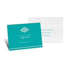 Lace Heart Response Card and Envelope