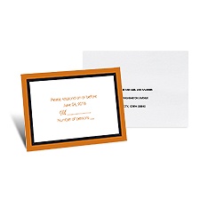 Bold Double Border Stacked Response Card and Envelope