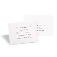 White Shimmer Response Card and Envelope